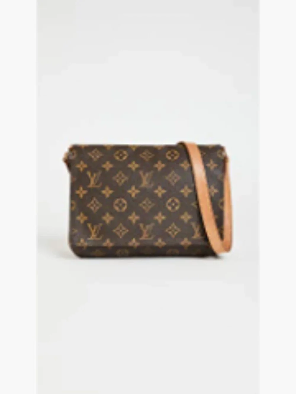Pre-Loved Monogram Canvas Shoulder Bag with Leather Trim